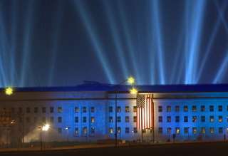 9-11 Tribute at the Pentagon, 11 September 2006; Click on the image for a full size photo.